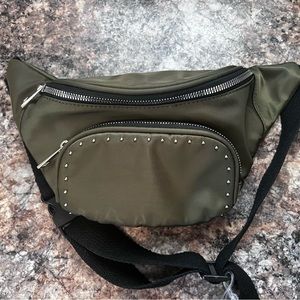 Like Dreams.  Olive color waist bag/fanny pack.